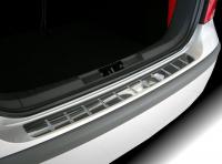 Накладка на задний бампер с силиконом, нерж. сталь (4D Sedan) Alu-Frost 10-3851 для VW Polo SD