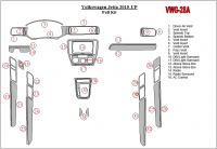 Декоративные накладки салона Volkswagen Jetta 2015-н.в. полный набор.